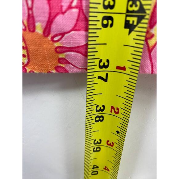 Vintage Lilly Pulitzer Skirt Flower Linen daisy Maxi Pink Size 8 A000467 - Picture 4 of 6